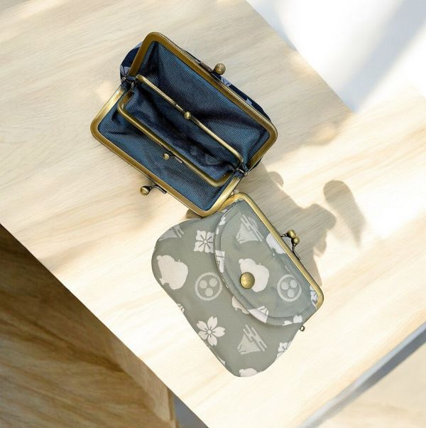 Snoopy茶屋 和風緹花親子口金包/收納包 