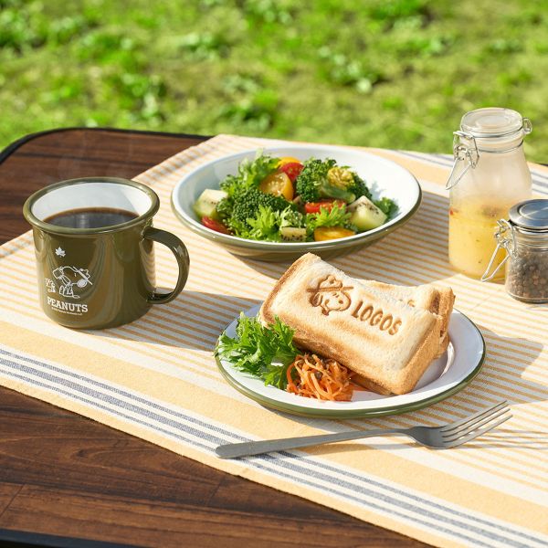 Snoopy X LOGOS 75周年紀念 琺瑯圓盤 