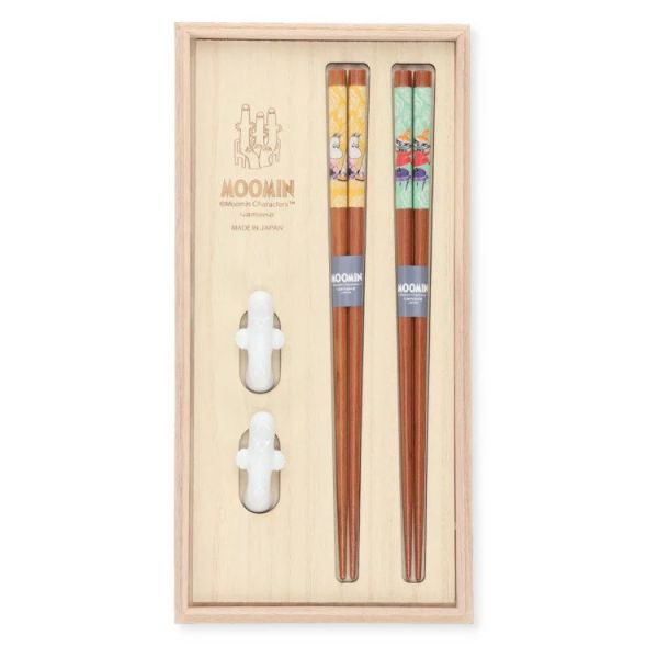 Moomin X YAMAKA 姆明小不點 雙筷&筷架 木製手繪禮盒 