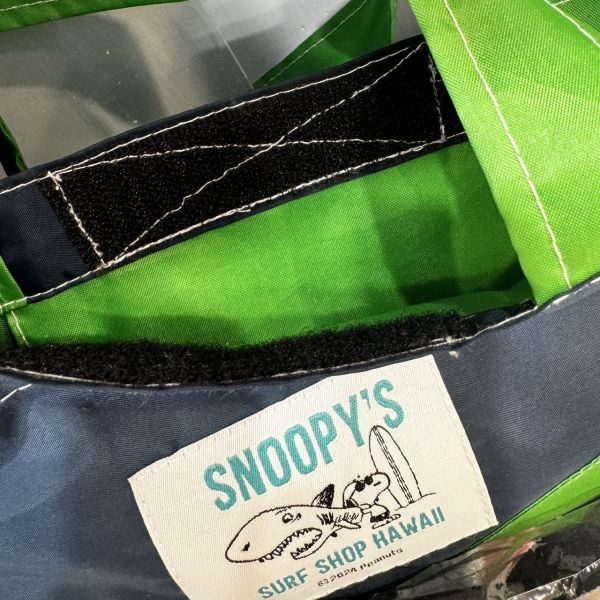 Snoopy Surf Shop 夏威夷限定．衝浪波浪帆布袋 