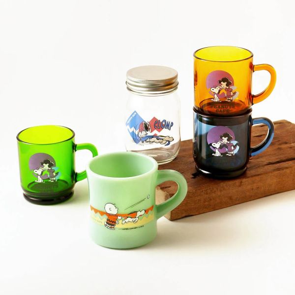 Peanuts cafe 60年代復古玻璃罐(clomp) 
