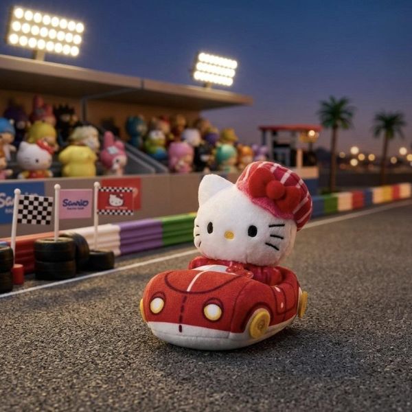 Hello Kitty 賽車手絨毛玩偶組 