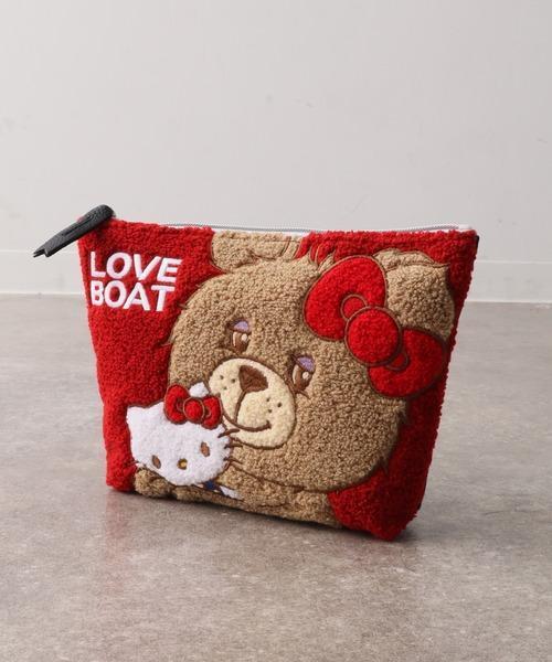 Hello Kitty × LOVEBOAT 聯名豹紋刺繡化妝包 