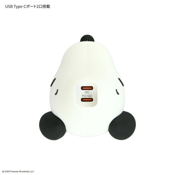 meia 史努比大頭立體type-c插頭 