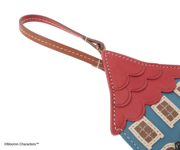 genten x Moomin 牛皮革鑰匙包 (房子) 