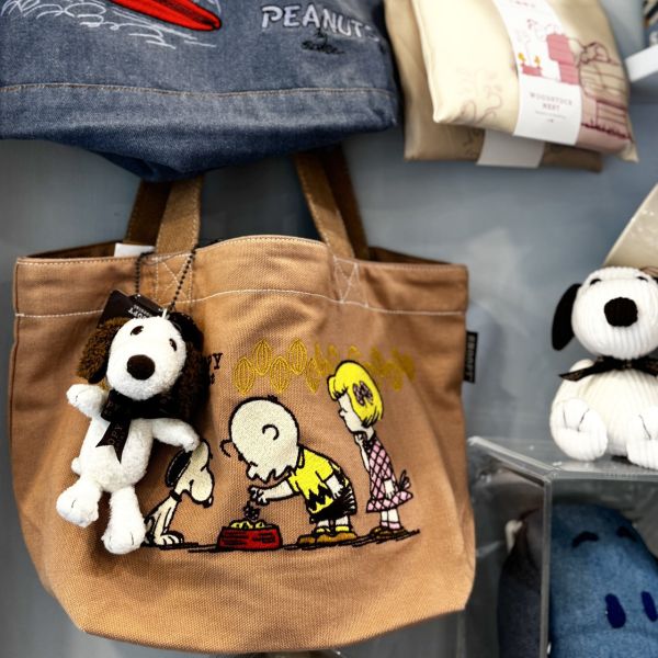 SNOOPY Chocolat 日本限定刺繡帆布袋/收納包 