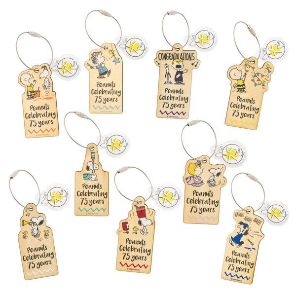 Peaunts史努比75週年木製鑰匙圈 