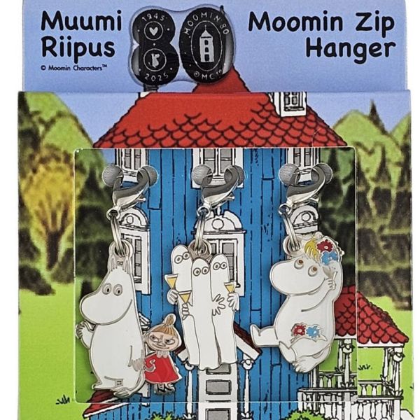 Moomin 80周年紀念 拉鍊吊飾三件組 