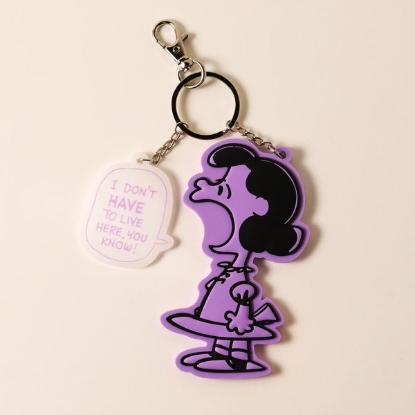 PEANUTS cafe 壓克力矽膠大鑰匙圈 