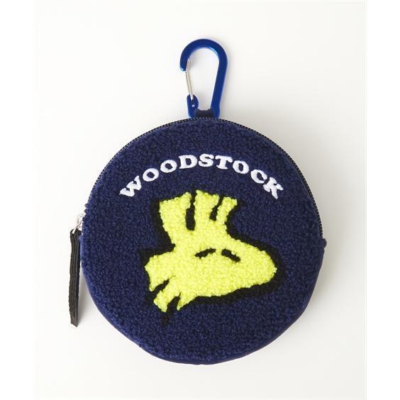 PEANUTS 絨毛圓形小物登山扣收納包 