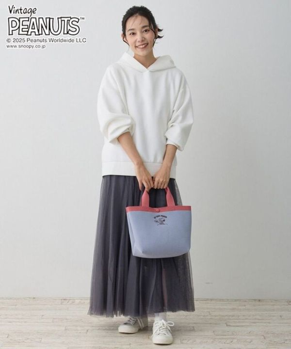 Rootote x 史努比刺繡線條壓紋手提包 