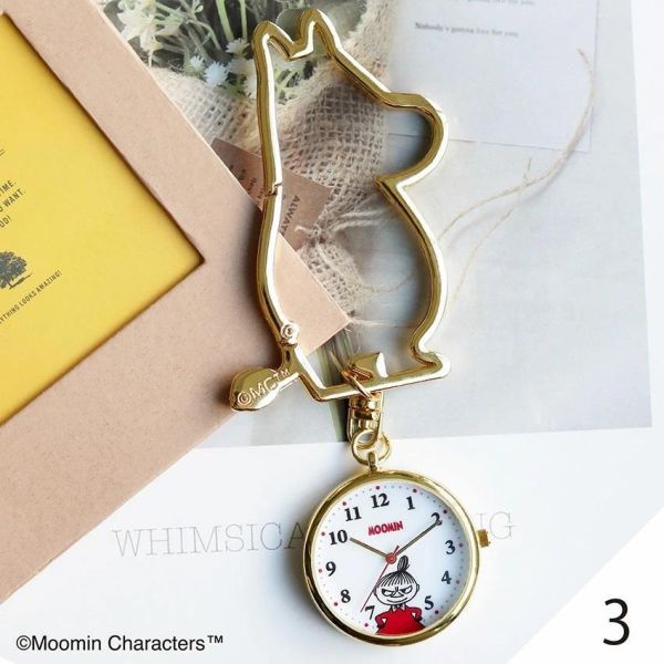 Moomin 造型登山扣吊掛錶/懷錶 