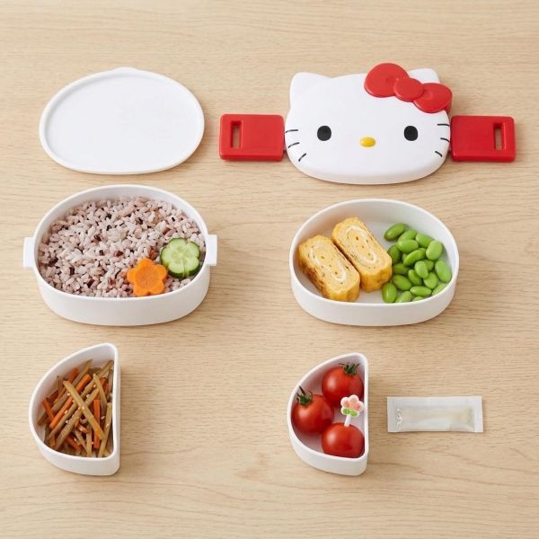 Sanrio Kitty大臉雙層便當盒 
