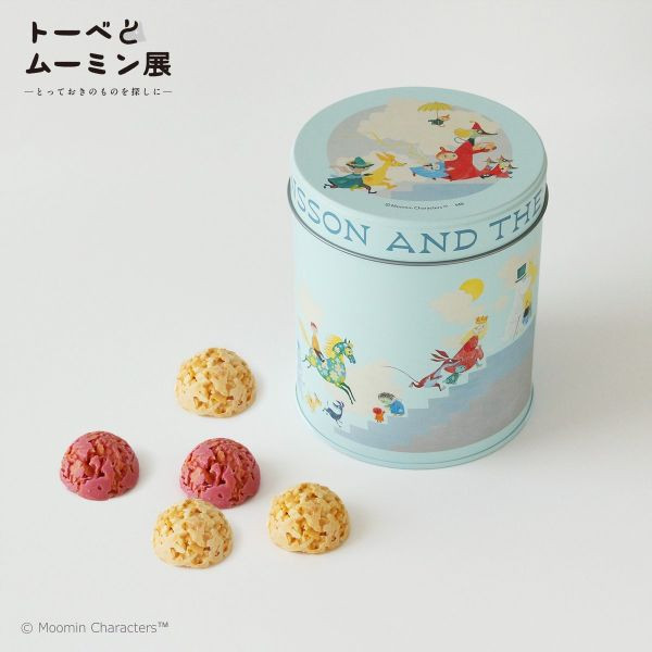 朵貝與姆明展 白巧克力&草莓巧克力脆餅罐 