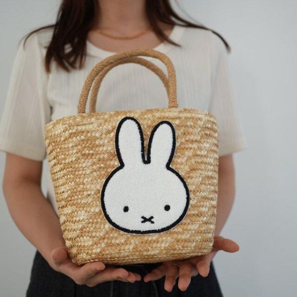 Miffy 草編織束口提袋 