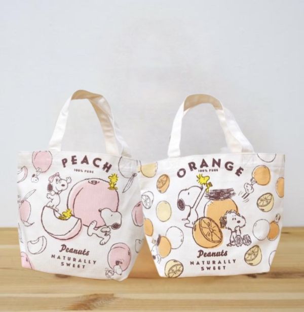 史努比滿版水果 帆布手提袋 