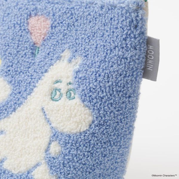 fab 嚕嚕米/溜溜單面刺繡毛絨舟型收納包 