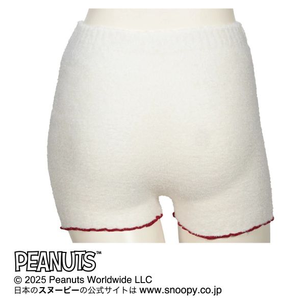 史努比居家保暖毛絨短褲 
