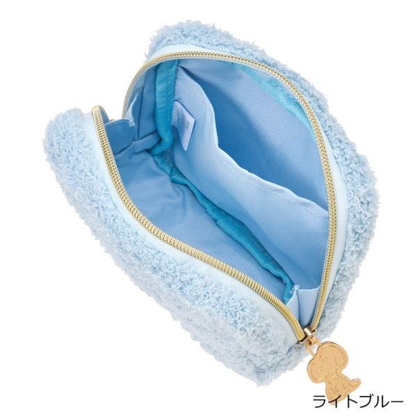 PEANUTS 毛絨方形刺繡收納包 