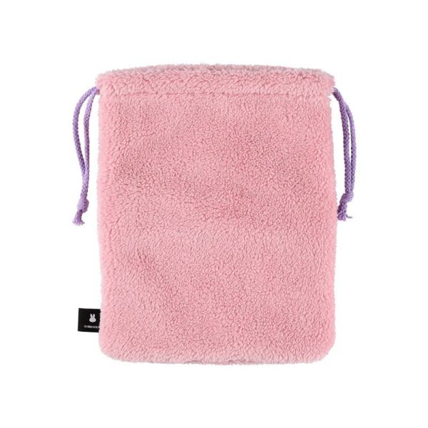 Flower Miffy 蓬鬆棉被造型粉色束口袋 