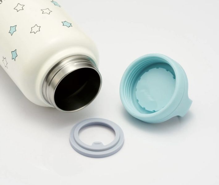 Skater 米菲星星手把保溫瓶1200ml(杏藍) 