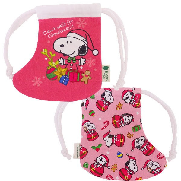 Peanuts 史努比聖誕2025束口袋附吊飾 