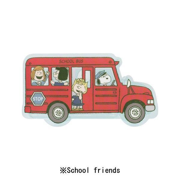 Peanuts 史努比&朋友校車造型壓克力收納盒 