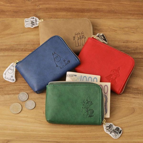 Moomin L型皮革短夾 