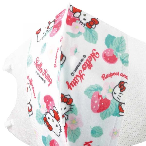 Skater X Hello Kitty 兒童立體不織布口罩組30入 (草莓) 