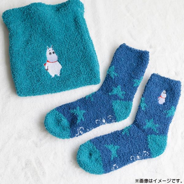 MOOMIN 絨毛襪收納束口袋組 