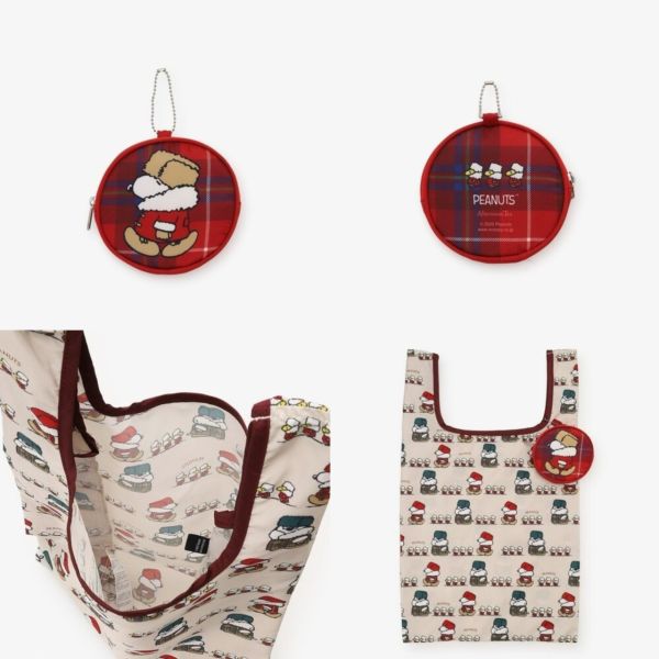 AT 史努比環保袋附圓收納包吊飾 