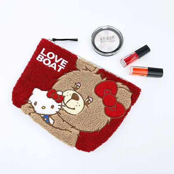 Hello Kitty × LOVEBOAT 聯名豹紋刺繡化妝包 