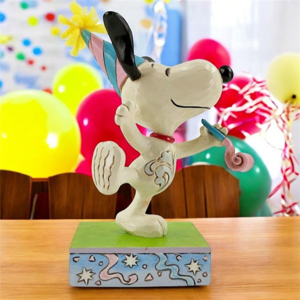 enesco 史努比生日派對精品雕塑 