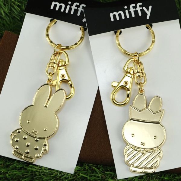 miffy 70週年 GOLD 金屬造型鑰匙圈 