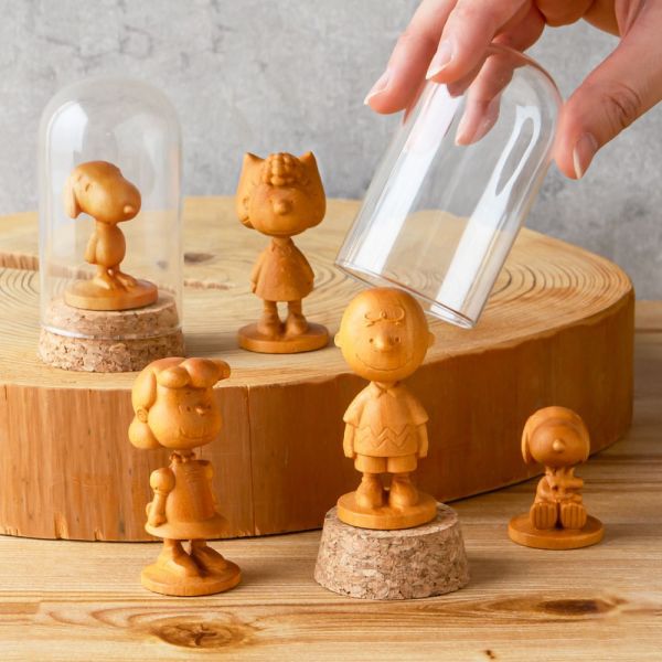 Snoopy茶屋 史努比&朋友們木製雕刻擺設 