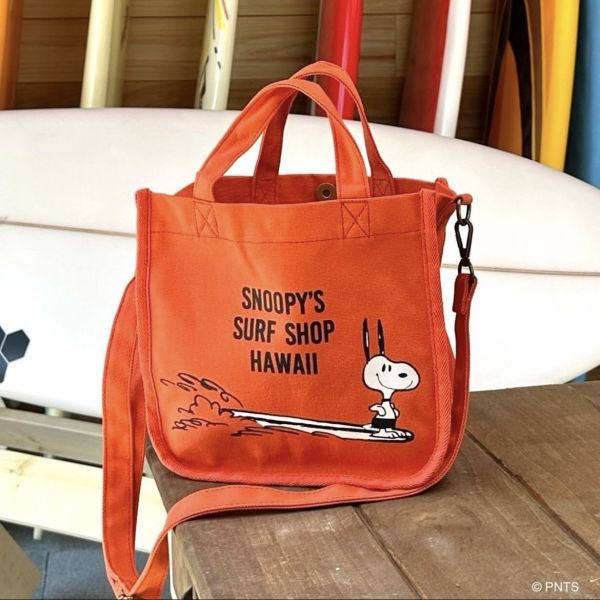 Snoopy surf shop 帆布手提斜揹袋 三款 