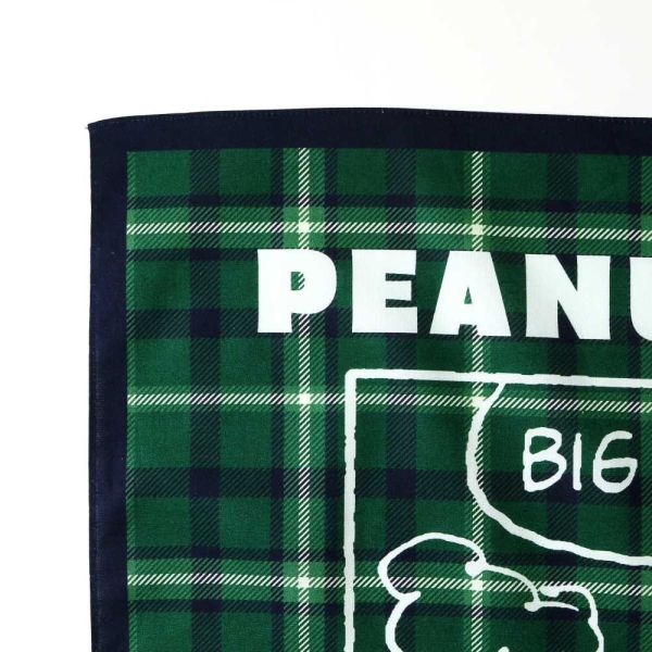 PEANUTS Cafe 史努比格紋方巾 