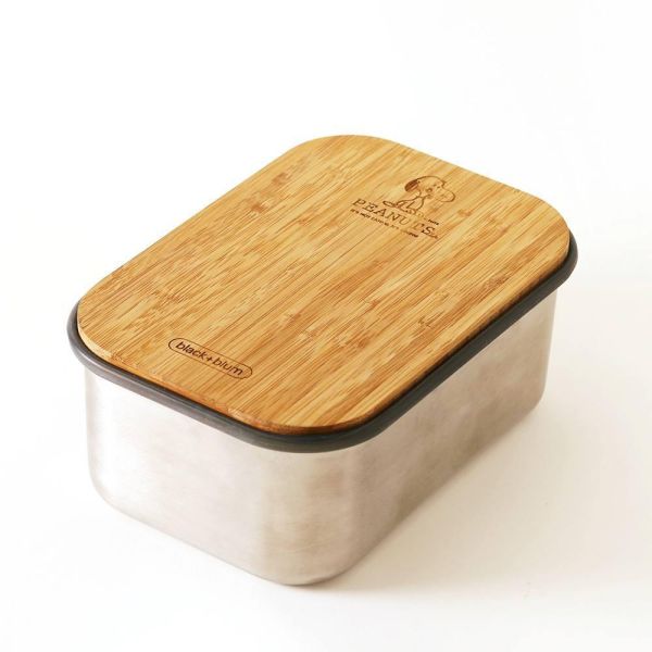 PEANUTS Cafe × Black+Blum 不鏽鋼 × 竹蓋 質感午餐盒 