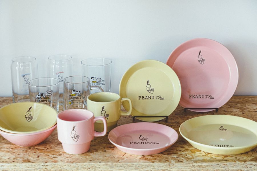 PEANUTS Cafe SUNNY SIDE kitchen 粉彩餐具 