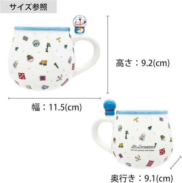 sunart 哆啦a夢立體杯緣道具陶瓷馬克杯300ml 