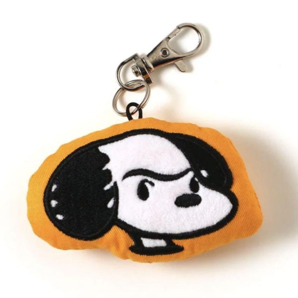 Peanuts cafe 史努比52年大頭抱枕鑰匙圈(橘) 
