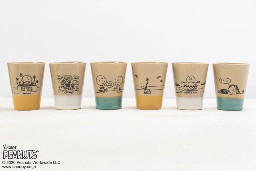 Mashico x Peanuts 史努比70年代益子燒茶杯【70週年】(兩款) 