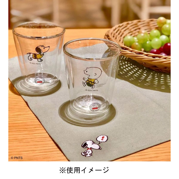 Peanuts LIFE&TIMES BODUM 限定版 耐熱雙層玻璃對杯組 