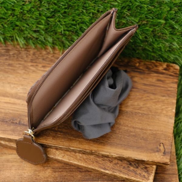 MIFFY 格紋系列 刺繡L型卡片收納夾 