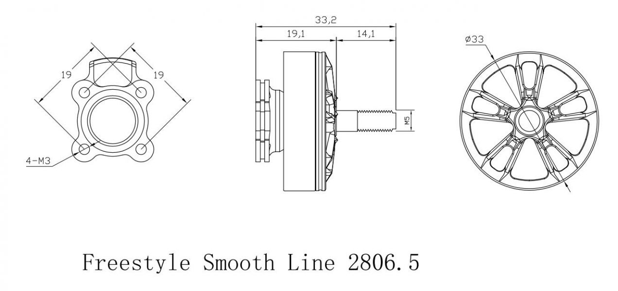 Xnova Smooth Line 2806.5-1300KV FPV-1PC 