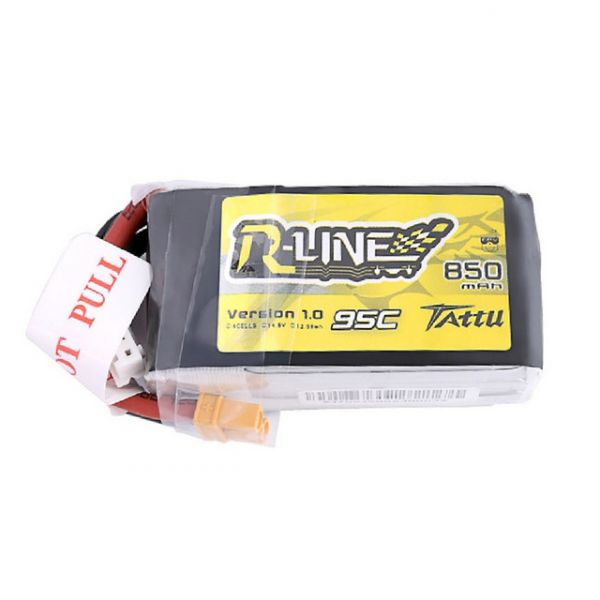 Tattu R-Line 850mAh 14.8V 95C 4S1P Lipo With XT60 Tattu,R-Line,850mAh,14.8V,95C,4S1P,Lipo,With,XT60穿越機,無人機,空拍機