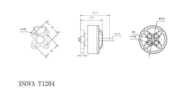 Xnova T1204 FPV RACING SERIES MOTOR W/ PLUG - 4000KV - 4PCS XNOVA,T1204, FPV RACING ,SERIES MOTOR,4000KV,4PCS,1204-4000