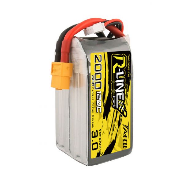 Tattu R-Line Version 3.0 2000mAh 14.8V 120C 4S1P Lipo Battery Pack With XT60 Plug 