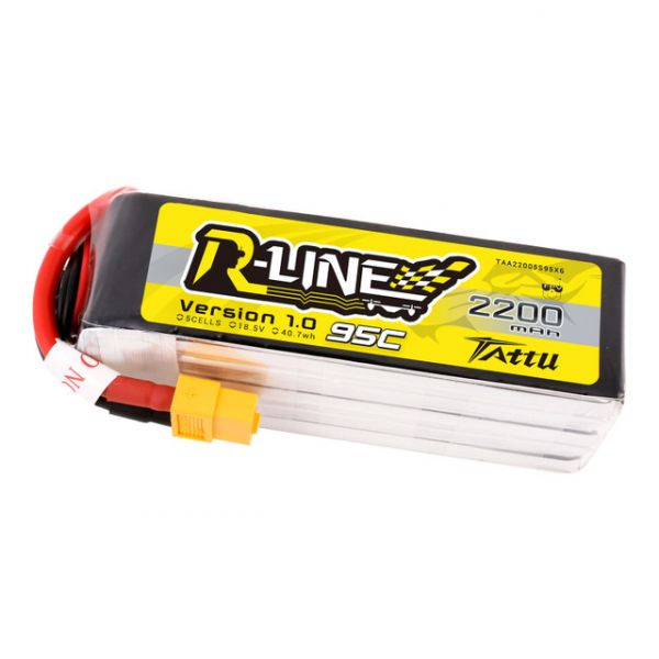 Tattu R-Line 18.5V 2200mah 5S 95C FPV Lipo Battery With XT60 Plug For 7" Quad 