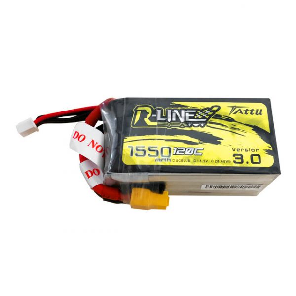 Tattu R-Line Version 3.0 1550mAh 18.5V 120C 5S1P Lipo Battery Pack With XT60 Plug 